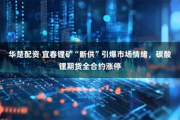 华楚配资 宜春锂矿“断供”引爆市场情绪，碳酸锂期货全合约涨停